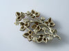 Coro Peagsus Silver Tone Molded Glass And Rhinestone Brooch - Vintage Lane Jewelry