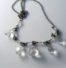 Art Deco Clear Faceted Glass Necklace - Vintage Lane Jewelry