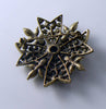 Vintage Green Rinestone And Faux Pearl Maltese Cross Brooch - Vintage Lane Jewelry