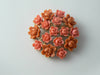 Gorgeous 1950's Coral Celluloid Roses Pin - Vintage Lane Jewelry