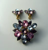 Vintage Mauve Marquise Rhinestone Demi Parure - Vintage Lane Jewelry