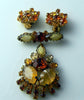 Vintage Topaz And Citrine Givre Demi Parure - Vintage Lane Jewelry