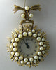 Vintage Patent Faux Pearl Watch Brooch - Vintage Lane Jewelry