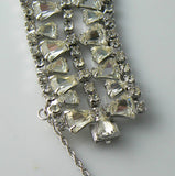 Stunning Vintage Clear Rhinestone Bracelet - Vintage Lane Jewelry