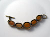 Vintage George Bracelet Five Topaz Cabochons Toggle Clasp - Vintage Lane Jewelry