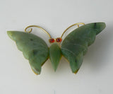 Jade Butterfly Brooch - Vintage Lane Jewelry