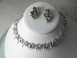 Vintage Bsk Ab Necklace And Earrings Set - Vintage Lane Jewelry