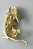 Vintage Gold Tone Rhinestone Basset Hound Brooch - Vintage Lane Jewelry