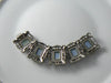 Chunky Ornate Lucite Silver Tone Bracelet - Vintage Lane Jewelry