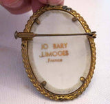 Jo Bary Limoges Brooch And Earring Set In Original Case - Vintage Lane Jewelry