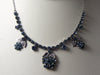Vintage Sparkling Blue Rhinestone Necklace - Vintage Lane Jewelry