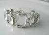 Vintage Sparkling Clear Faceted Glass Bracelet - Vintage Lane Jewelry