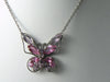 Vintage Juliana Style Pink And Purple Rhinestone Butterfly Necklace - Vintage Lane Jewelry