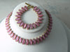 Vintage Pink Glass Prong Set Necklace And Bracelet - Vintage Lane Jewelry