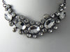 Rhinestone Gun Metal Finish Necklace - Vintage Lane Jewelry