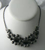 Rhinestone Gun Metal Finish Necklace - Vintage Lane Jewelry