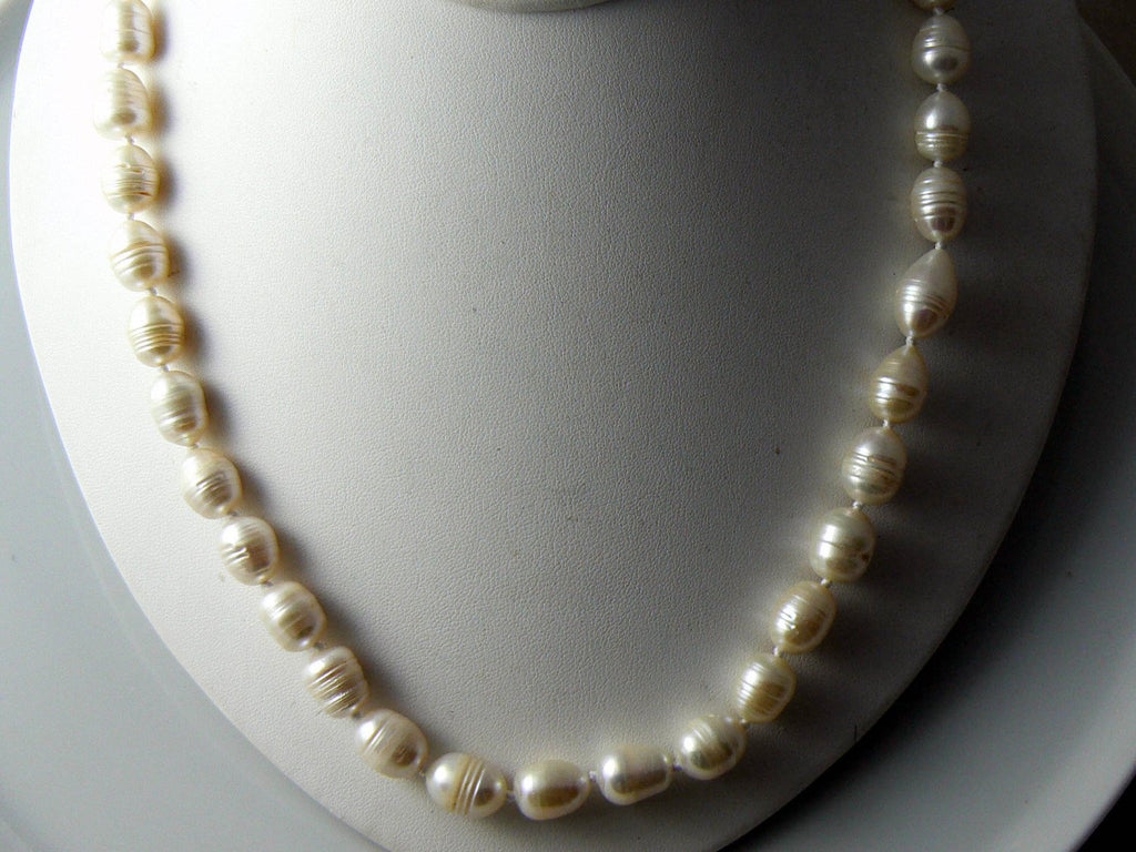 Long Baroque Akoya Cultured Pearl Necklace - Vintage Lane Jewelry