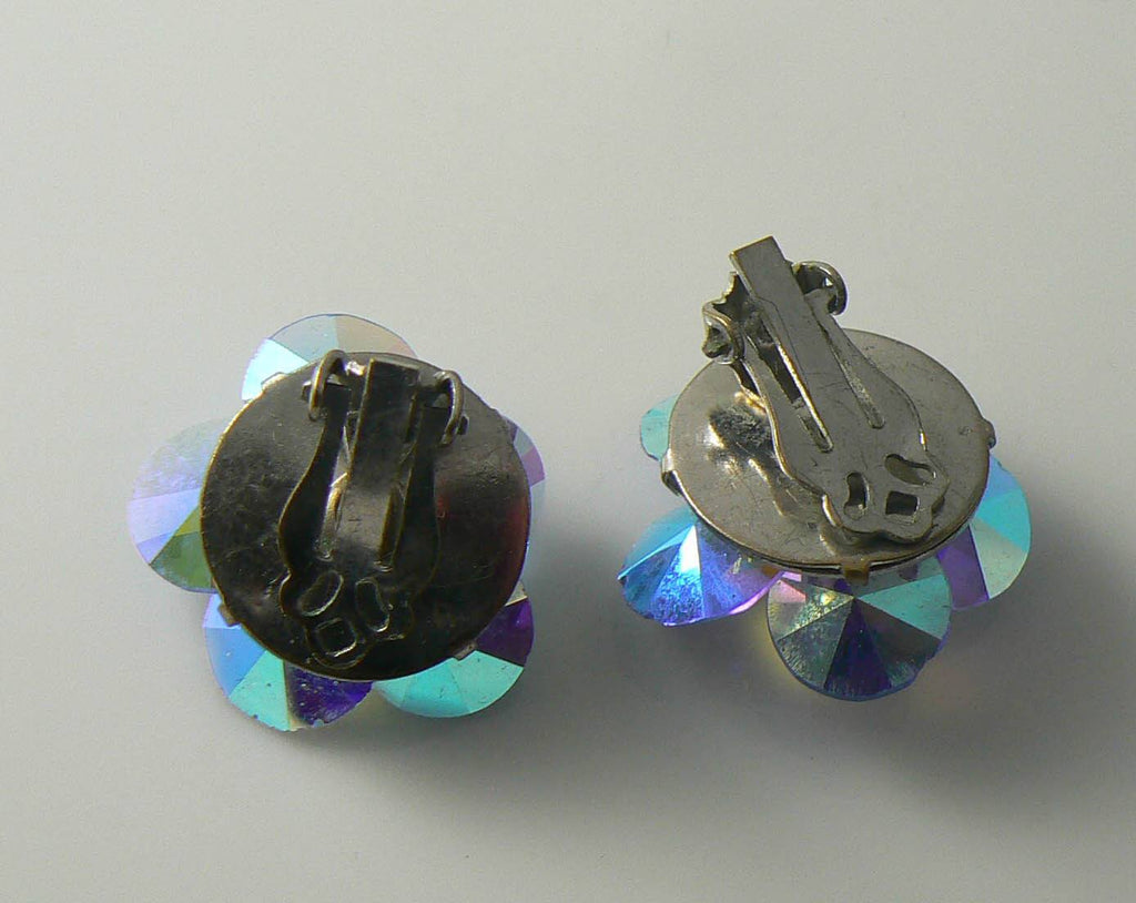Sky Blue Rivoli Earrings - Vintage Lane Jewelry