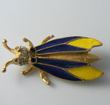 Vintage Hattie Carnegie Enamel Fly Brooch - Vintage Lane Jewelry