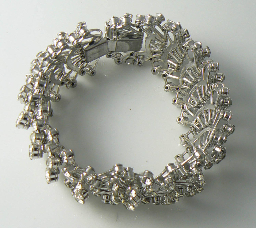 Beautiful Vintage Fan Rhinestone Bracelet - Vintage Lane Jewelry