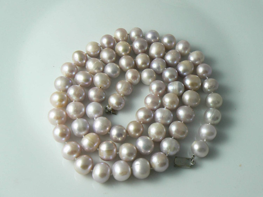 Lovely 32 " Vintage Rare Huge 12mm Pink Lavender Freshwater Pearls - Vintage Lane Jewelry