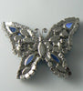 Vintage Weiss blue AB rhinestone butterfly brooch - Vintage Lane Jewelry