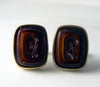 Vintage Jewelry Cuff Links Hicock Usa Cameo Design - Vintage Lane Jewelry