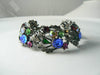 Lisner Fruit Salad Colorful Rhinestone Bracelet Earring Set - Vintage Lane Jewelry