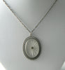 Vintage Sterling Silver Camphor Glass Pendant And Sterling Necklace - Vintage Lane Jewelry