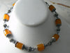 Vintage Butterscotch Amber Bakelite Egg Yolk Trade Bead Necklace - Vintage Lane Jewelry