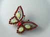 Vaseline Uranium Butterfly Brooch - Vintage Lane Jewelry