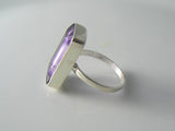 12ct Amethyst Sterling Silver Ring - Vintage Lane Jewelry