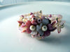 Haskell Era Germany Pink Glass And Faux Pearl Bracelet - Vintage Lane Jewelry