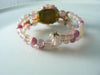 Haskell Era Germany Pink Glass And Faux Pearl Bracelet - Vintage Lane Jewelry