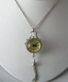 Very Unique Round Pocket Watch Necklace, Pendant & Chain - Vintage Lane Jewelry