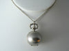 Silver Pocket Watch Necklace Pendant & Chain Ball Sphere - Vintage Lane Jewelry