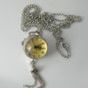 Very Unique Round Pocket Watch Necklace, Pendant & Chain - Vintage Lane Jewelry