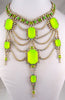 Beautiful Rhinestone necklace hand made in Czech republic NEON STONES - Vintage Lane Jewelry