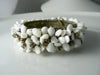 Early Miriam Haskell Milk Glass Rhinestone Demi - Vintage Lane Jewelry