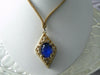 Vintage Juliana D & E Blue Pendant Necklace Book Piece - Vintage Lane Jewelry