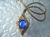 Vintage Juliana D & E Blue Pendant Necklace Book Piece - Vintage Lane Jewelry