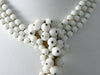 Vintage Signed Eugene White Milk Glass Grape Cluster Necklace - Vintage Lane Jewelry