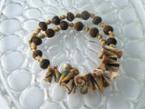 Miriam Haskell Beige And Brown Shell Necklace - Vintage Lane Jewelry