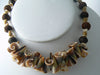 Miriam Haskell Beige And Brown Shell Necklace - Vintage Lane Jewelry