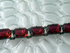 Art Deco Ruby Red Glass Bracelet - Vintage Lane Jewelry