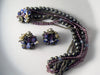 Vintage Shades Of Gray And Purple Signed Eugene Set - Vintage Lane Jewelry