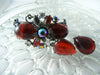 Vintage Selro Selini Chunky Ruby Red Cuff Bracelet And Earrings Set - Vintage Lane Jewelry