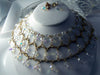 Gorgeous High End Crystal Drippy Bib Necklace And Earrings Set - Vintage Lane Jewelry