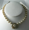 Lovely Signed Demario Baroque Glass Pearl Necklace/choker - Vintage Lane Jewelry