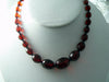 Vintage Faceted Cherry Amber Bakelite Bead Necklace - Vintage Lane Jewelry